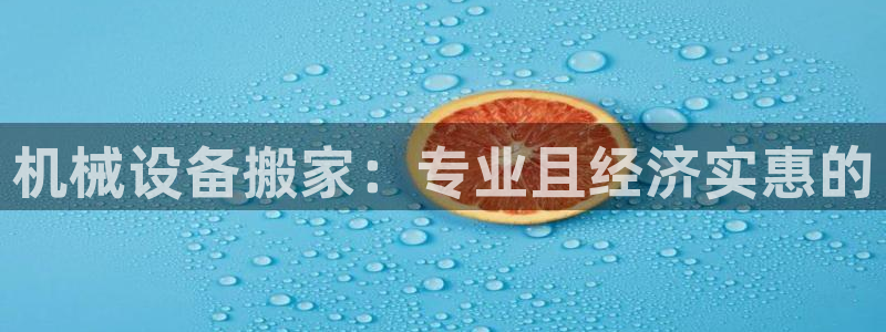 杏盛平台：机械设备搬家：专业且经济实惠的