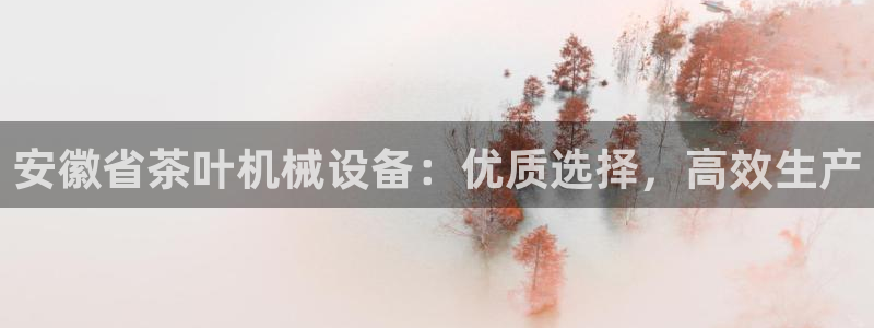 杏盛平台代理注册：安徽省茶叶机械设备：优